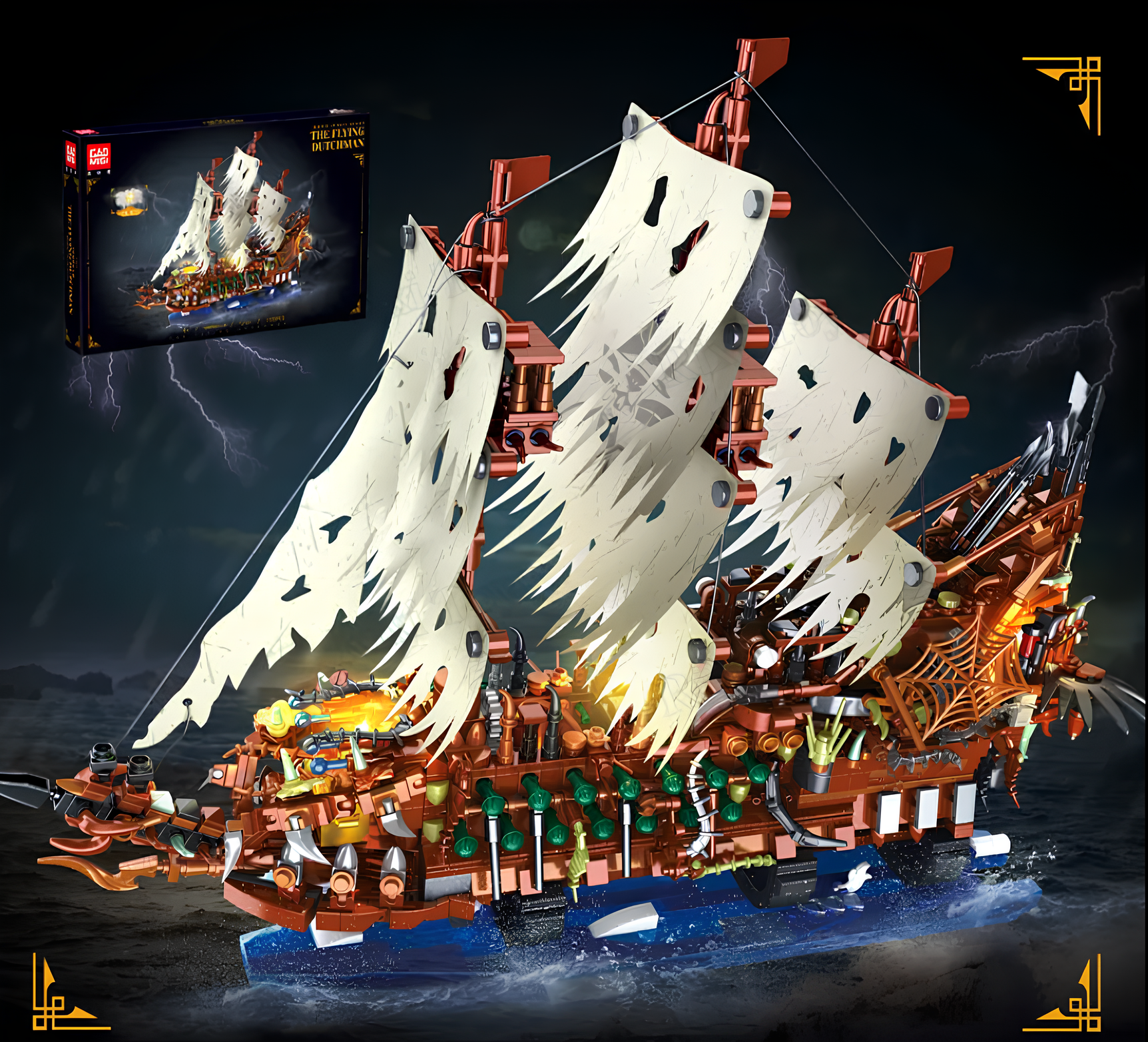 Конструктор Pirates' ship Летучий Голландец 2159 деталей (ККЛГ1) - фото 2 Конструктор Pirates' ship Летучий Голландец 2159 деталей (ККЛГ1) - фото 2