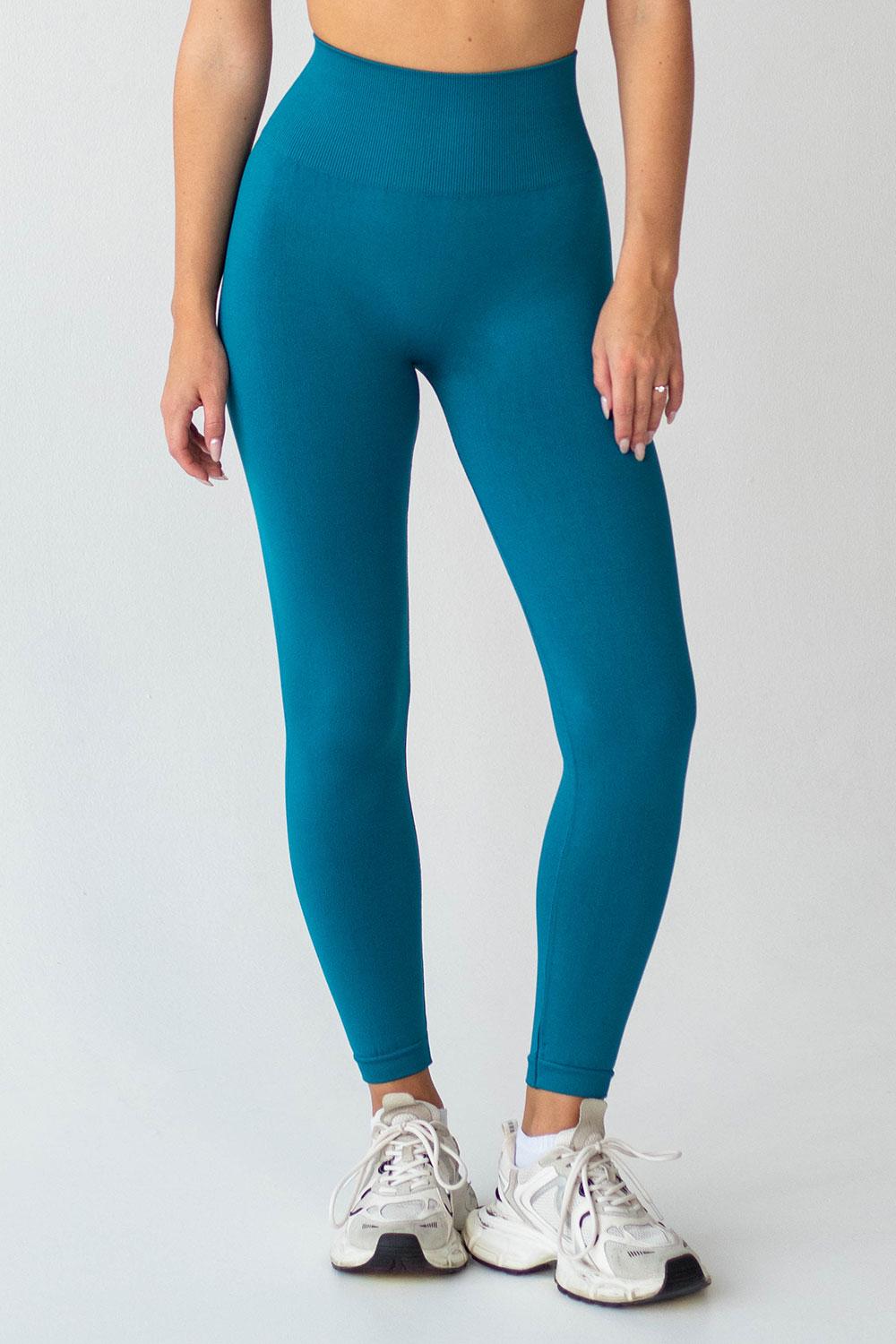Леггинсы женские бесшовные Giulia FLEXING LEGGINGS ACTIVE с высокой посадкой S/M Blue-lyons blue