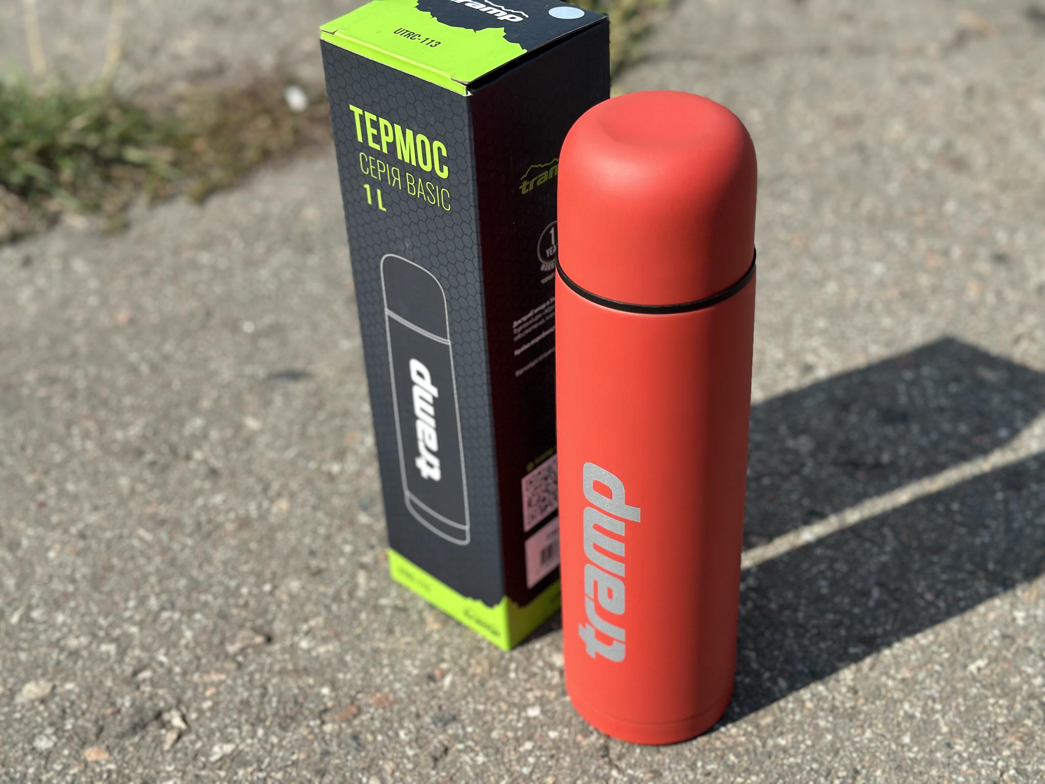 Термос для чаю та напоїв Tramp Basic з нержавіючої сталі тримає 12 ч. 1 л (UTRC-113-red) - фото 3