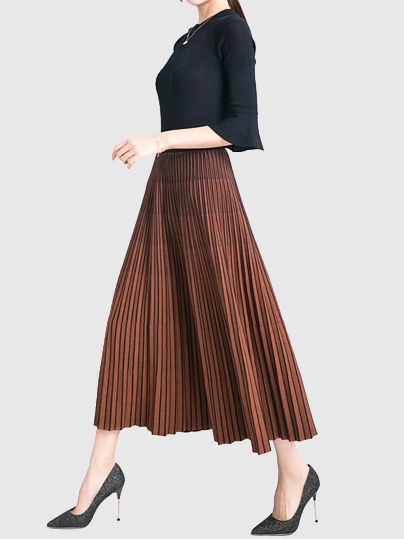 Юбка миди двусторонняя Forza Viva MW-KS-1902C трикотажная р. 46 Терракотовый (17852310) - фото 4