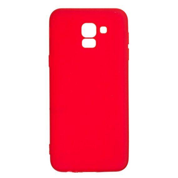 Чехол накладка SMTT для Samsung J600 Galaxy J6 2018 красный