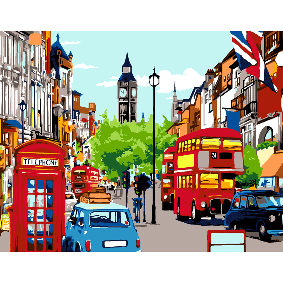 Картина за номерами Rosa Start London Street 35×45 см (31922106) Картина за номерами Rosa Start London Street 35×45 см (31922106)