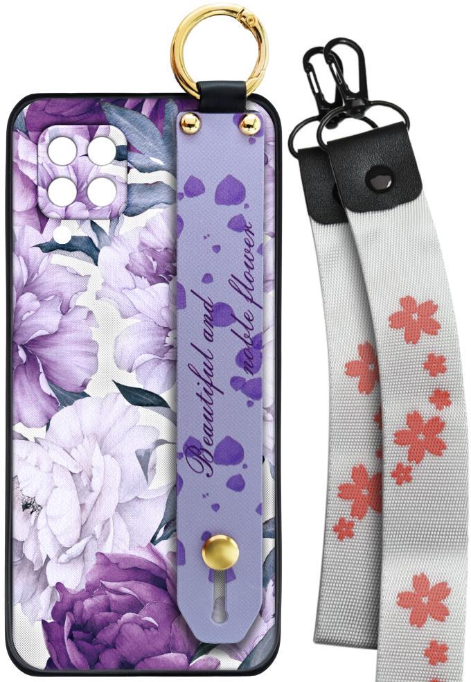 Чехол SHLab для Samsung Galaxy M32 M325 Beautiful Flower + два ремешка с карабином (25792)