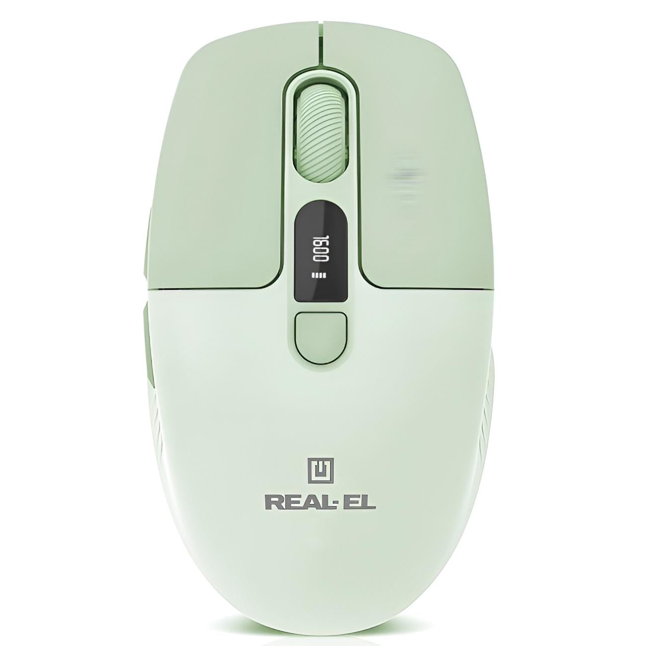 Компьютерная мышка беспроводная Real-el RM-481W BT 2,4 гГц 2400 DPI Зеленый (36799077)