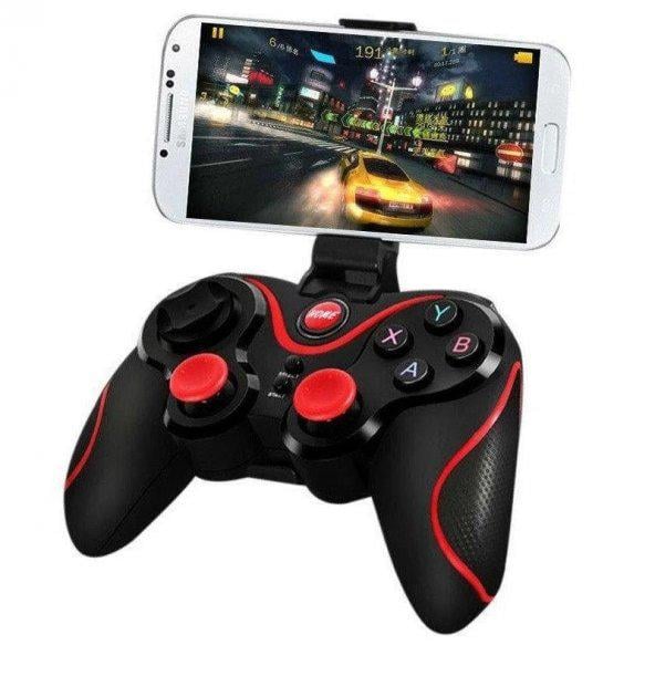 Беспроводной геймпад для телефона Wireless Controller Android X3 7723 Bluetooth Черно-красный - фото 2