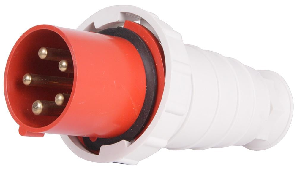 Силова вилка E.NEXT e.plug.pro.5.63 3P+N+PE 63А 380 В переносна IP67 Червоний (p011009)
