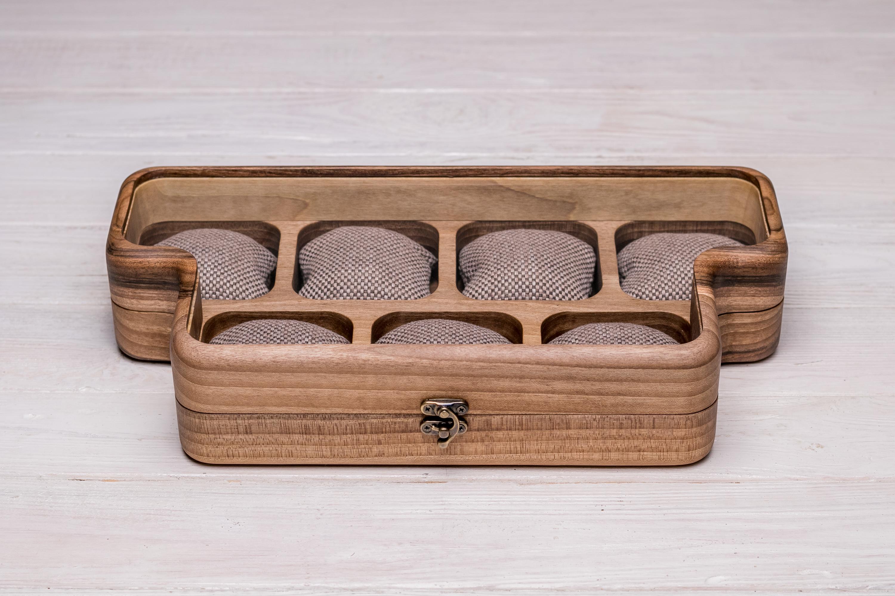 Шкатулка деревянная EcoWalnut для часов именная на подарок (EB-14.7.1)