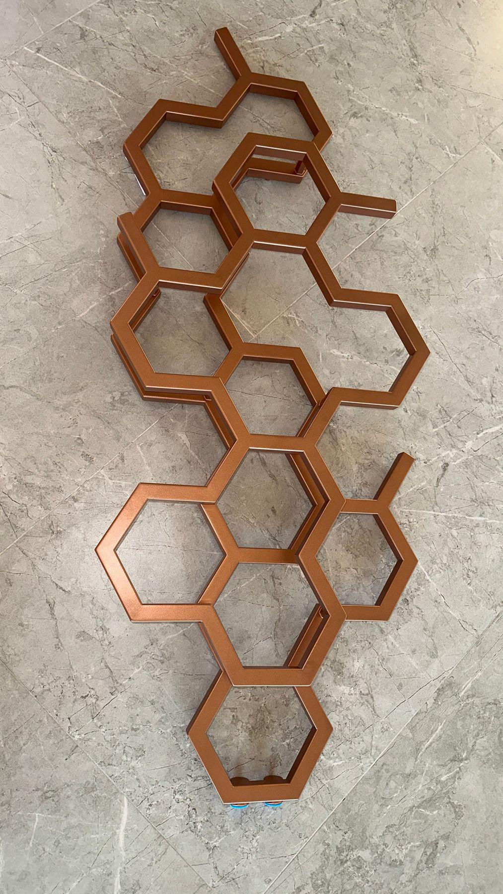 Полотенцесушитель водяной Terma HEX 1220x486 мм Bright Cooper (167)