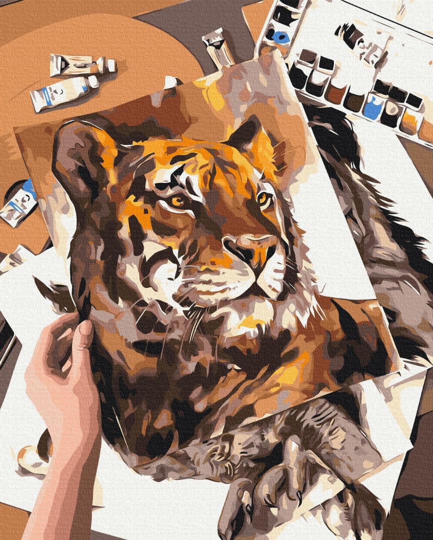 Картина по номерам Brushme Полосатый шедевр 40x50 см (BS53594) Картина по номерам Brushme Полосатый шедевр 40x50 см (BS53594)