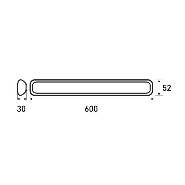 Світильник лінійний Eurolamp LED IP65 18W 5000K 0,6 м (18788921) - фото 3