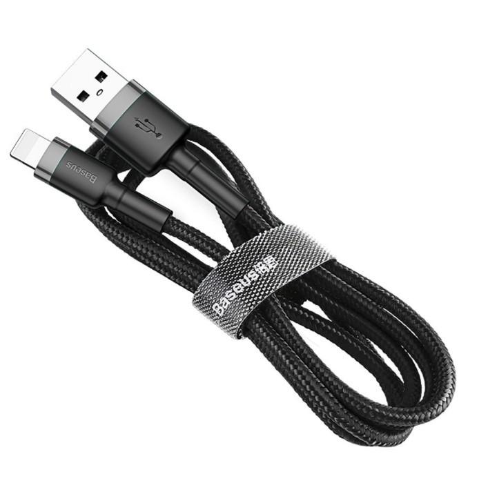 USB кабель BASEUS Lightning cafule 2.4A 1 м Black - фото 8