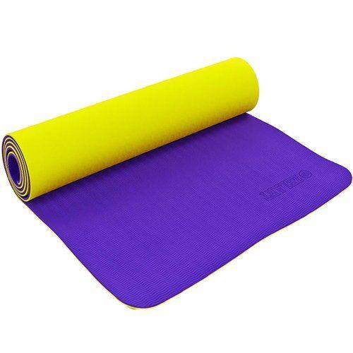 Коврик для фитнеса FI-5172 двухслойный Желто-фиолетовый (56363033)