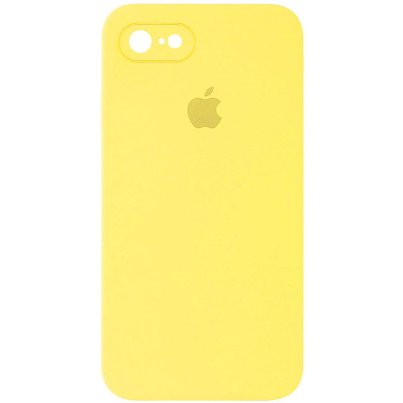 Противоударный чехол Silicone Case Square Full Camera Protective (AA) для Apple iPhone 6/6s (4.7") Желтый / Yellow