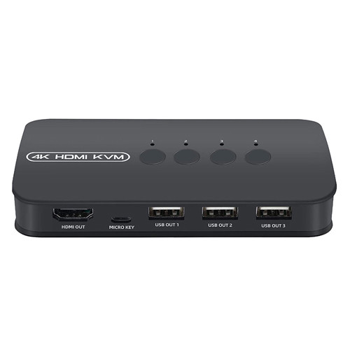 Свеч KVM HDMI 3xUSB 2.0 4K 30 Гц Black (9222110) Свеч KVM HDMI 3xUSB 2.0 4K 30 Гц Black (9222110)
