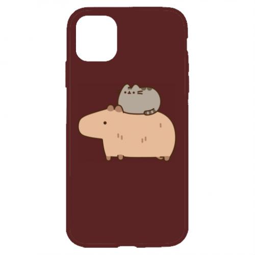 Чехол для iPhone 11 Пушин и Капибара