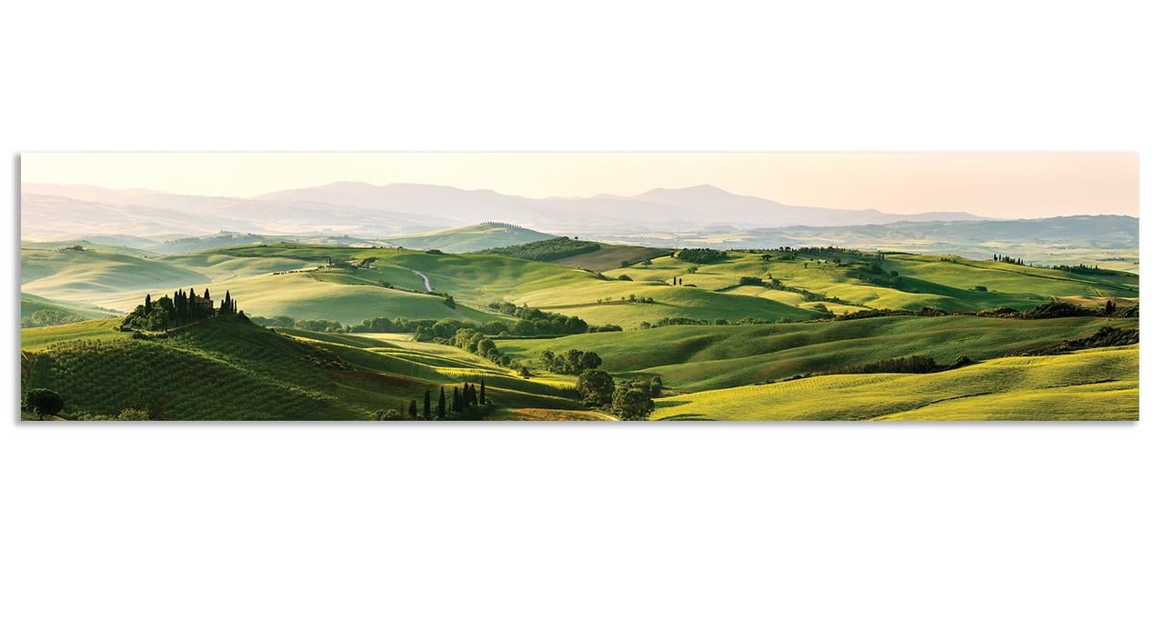 Кухонный фартук Долина из самоклеющейся виниловой пленки 60х300 см Зеленый