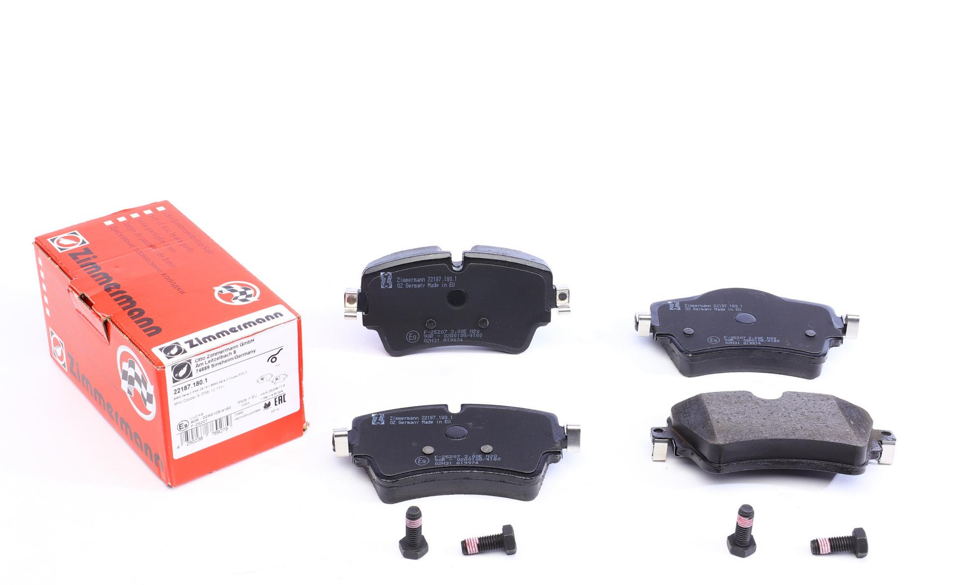 Тормозные колодки передние ZIMMERMANN для BMW 2 F45/F46/Mini Cooper/Clubman 14- Lucas (22187.180.1) Тормозные колодки передние ZIMMERMANN для BMW 2 F45/F46/Mini Cooper/Clubman 14- Lucas (22187.180.1)