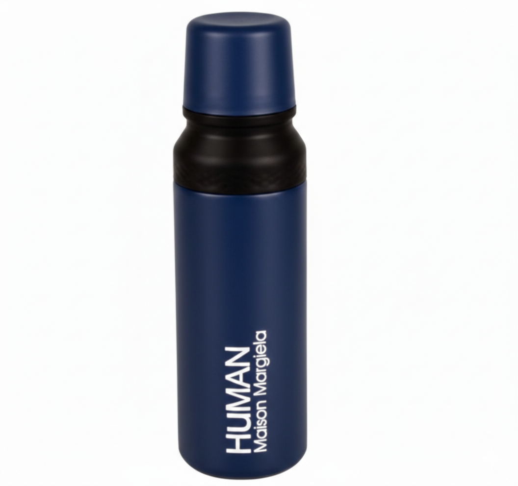 Термос металевий з кнопкою для напоїв дорожній 500 мл Blue (32613647)