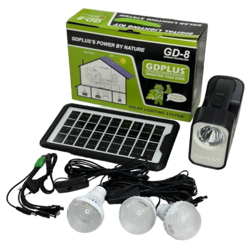 Зарядна система GDPLUS GD-8 з сонячною панеллю 4500 мАг (1992963462) - фото 2 Зарядна система GDPLUS GD-8 з сонячною панеллю 4500 мАг (1992963462) - фото 2