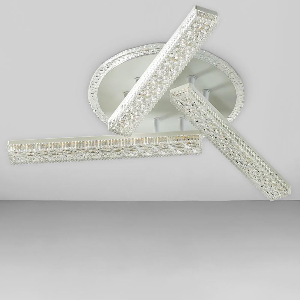 Люстра стельова світлодіодна Light House SC-19661/3C WH PK/BU/PL Ф520х90 60W/16W 2,4G Білий