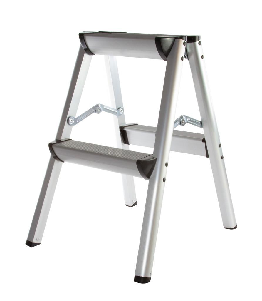 Стремянка алюминиевая Mar-Pol M85590 2 ступени/двухсторонняя