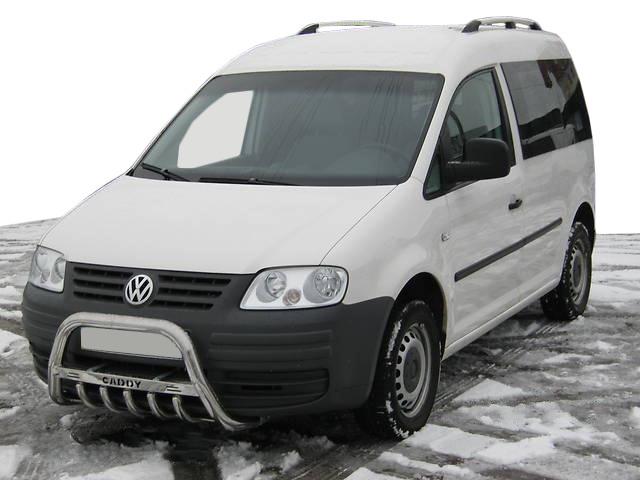 Кенгурятник WT003 60 мм с надписью CAN для Volkswagen Caddy 2004-2010 гг. нержавеющая сталь Хром