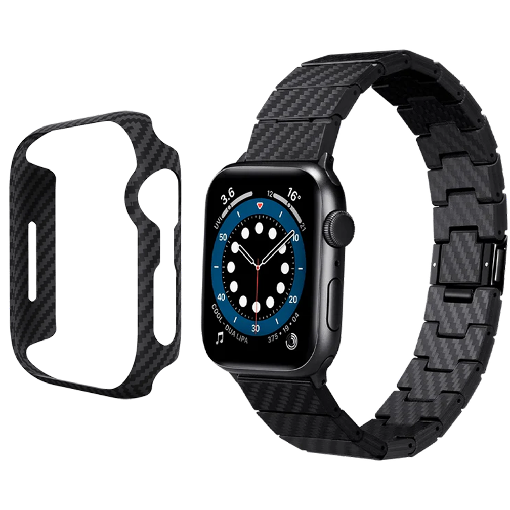 Набір Pitaka Air Case and Modern Carbon Fiber Watch Band for Apple Watch 7 45 mm (AWB1003, KW2002A)