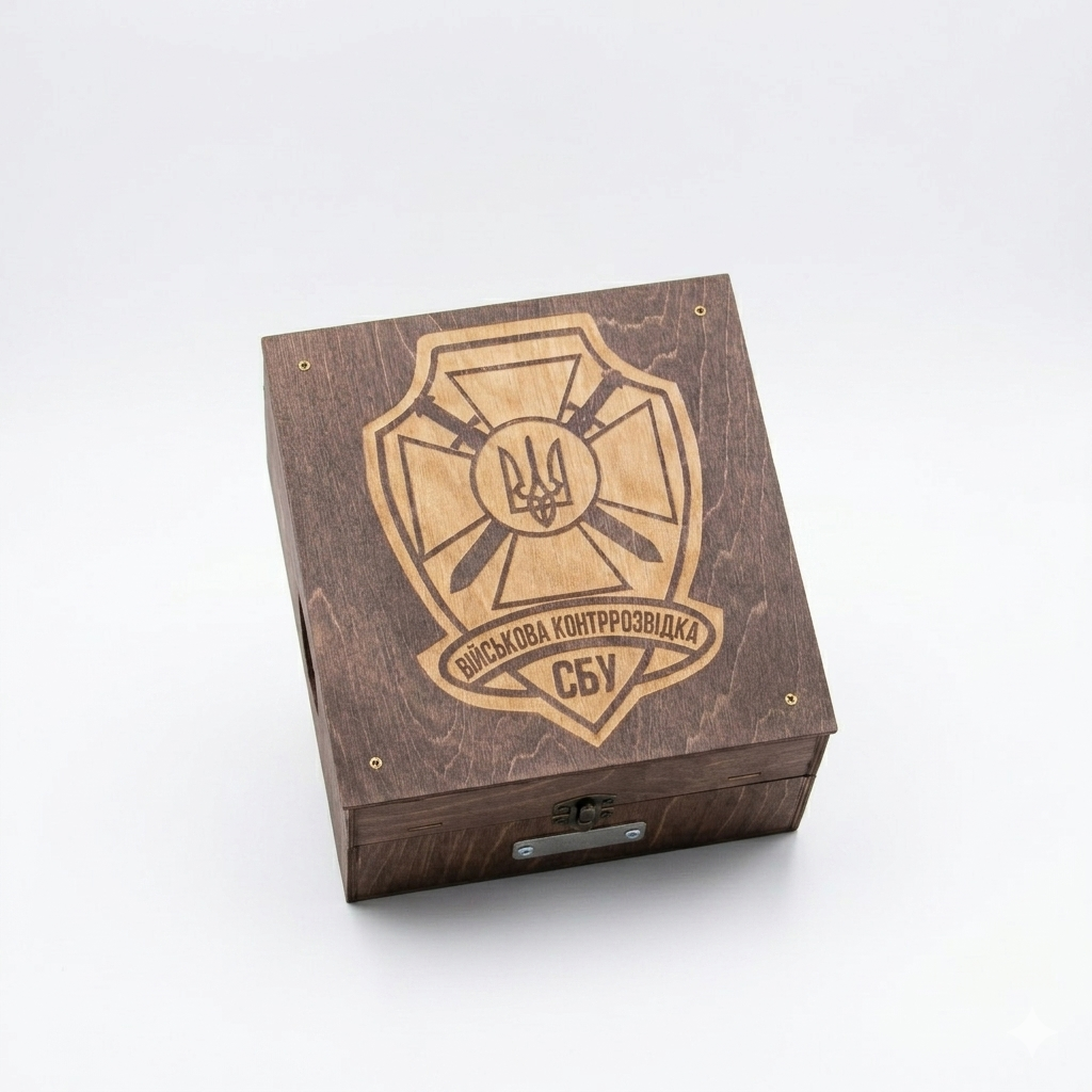 Наливатор-дозатор алкоголя автоматический на 6 рюмок с гравировкой Военная контрразведка СБУ (SP00675)