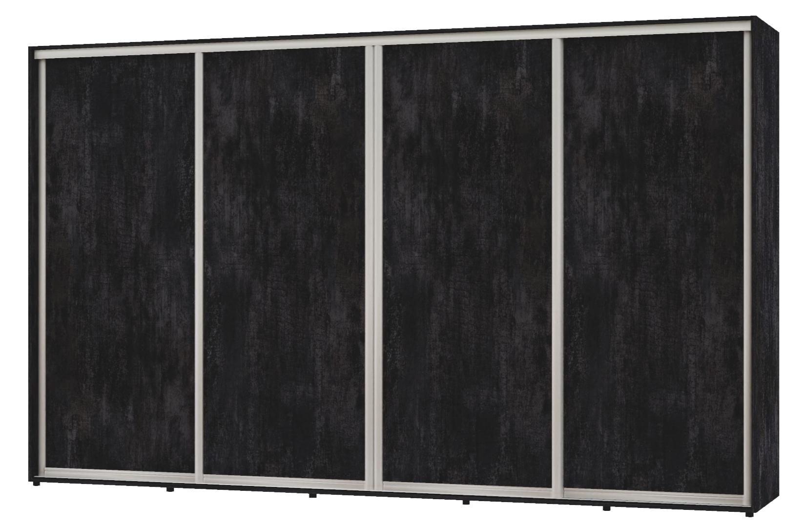 Шкаф-купе четырехдверный Алекса ДСП 370х45х250 см Бетон темный (56950) - фото 1
