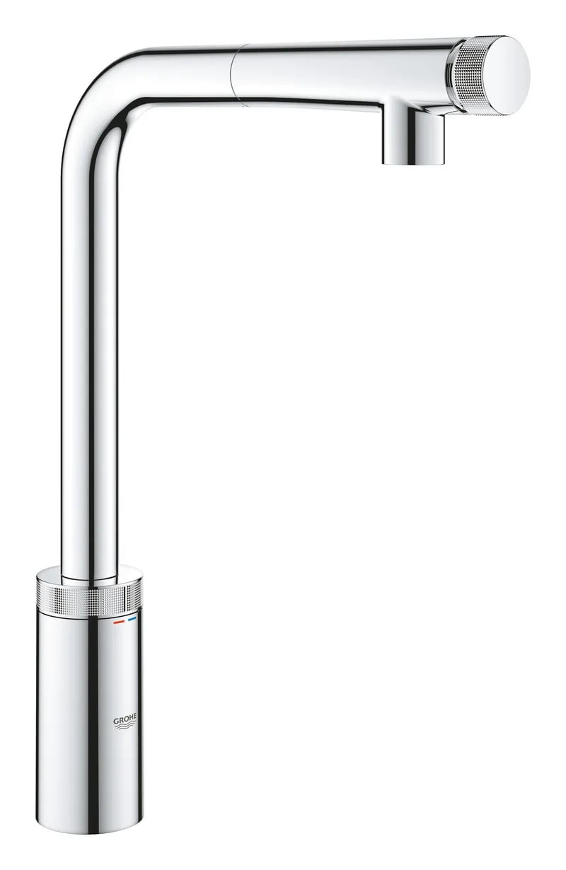 Змішувач для кухні Grohe Eurosmart New з висувним виливом (31613000)