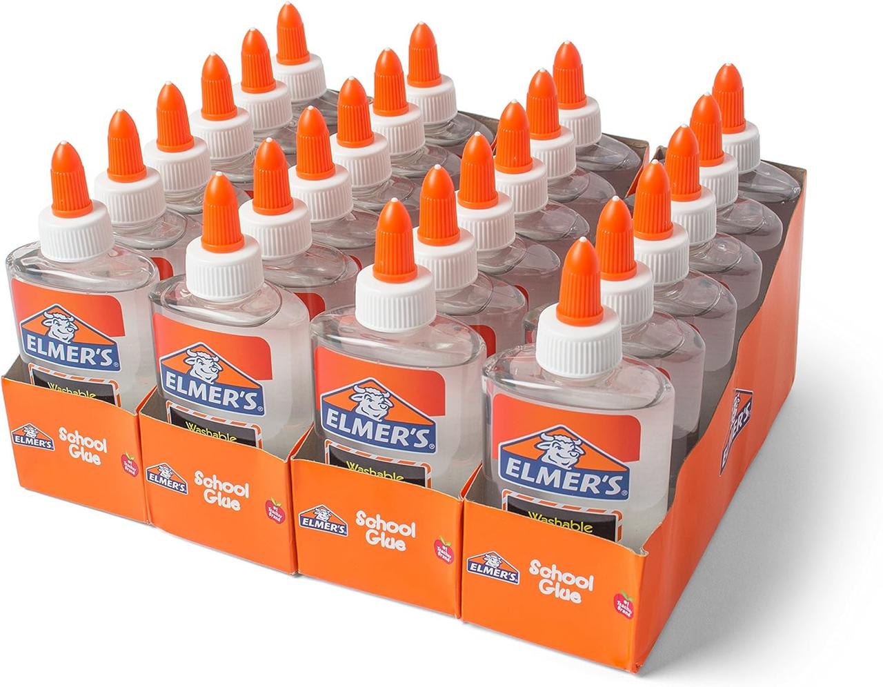 Клей рідкий шкільний Elmer's миючий 147 мл 24 шт. Прозорий