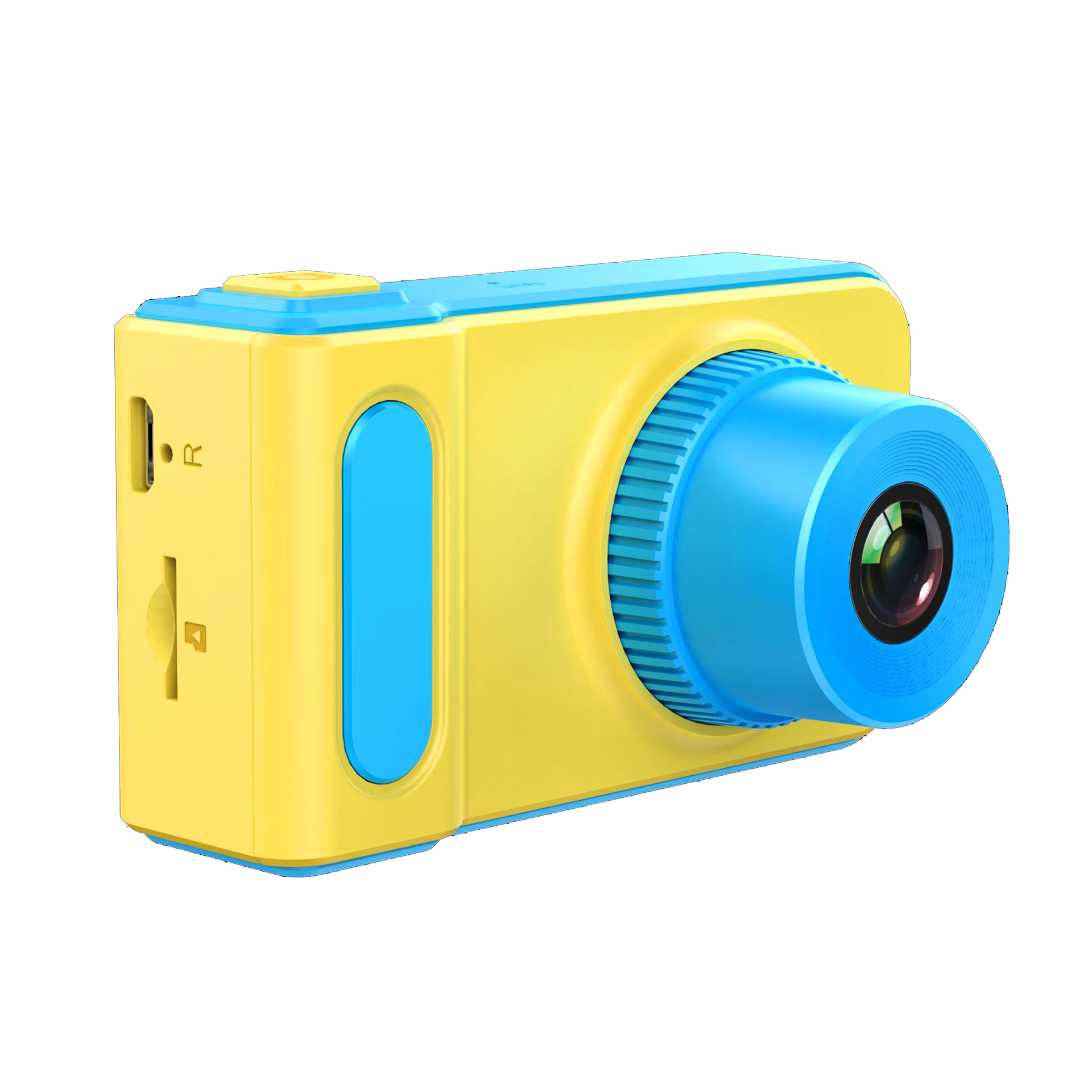 Детский цифровой фотоаппарат Smart Kids Camera V7 с картой 16 Гб Желто-голубой