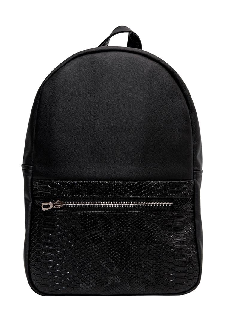 Жіночий рюкзак Sambag Brix BB зі зміїним принтом Чорний (11473070)