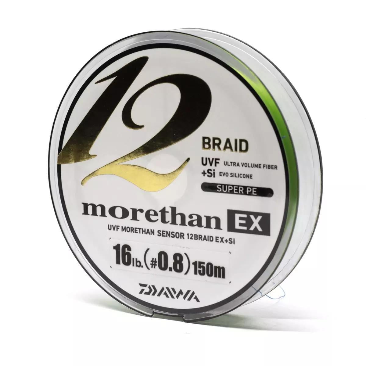 Шнур Daiwa UVF Morethan Sensor 12Braid Ex+Si #0,8/0,148 мм 7,2 кг 150 м Green (2185453451)