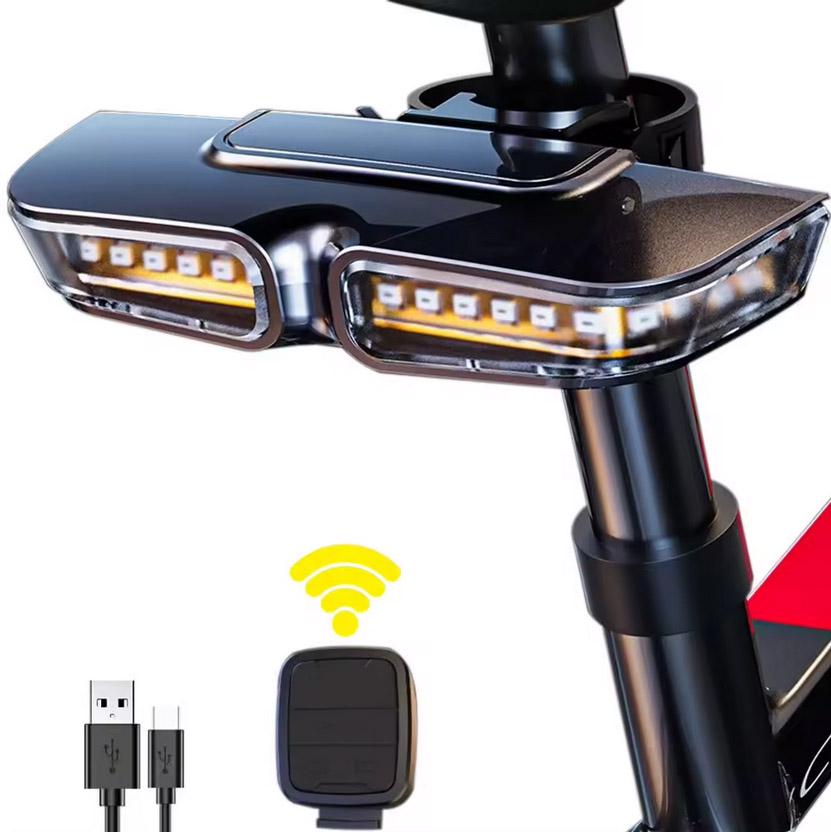 Фонарь для велосипеда задний XA-817 с указанием поворотов Waterproof/Li-Ion 2400 mAh/USB-C/Remote control/CR2032 (3affcc1e)