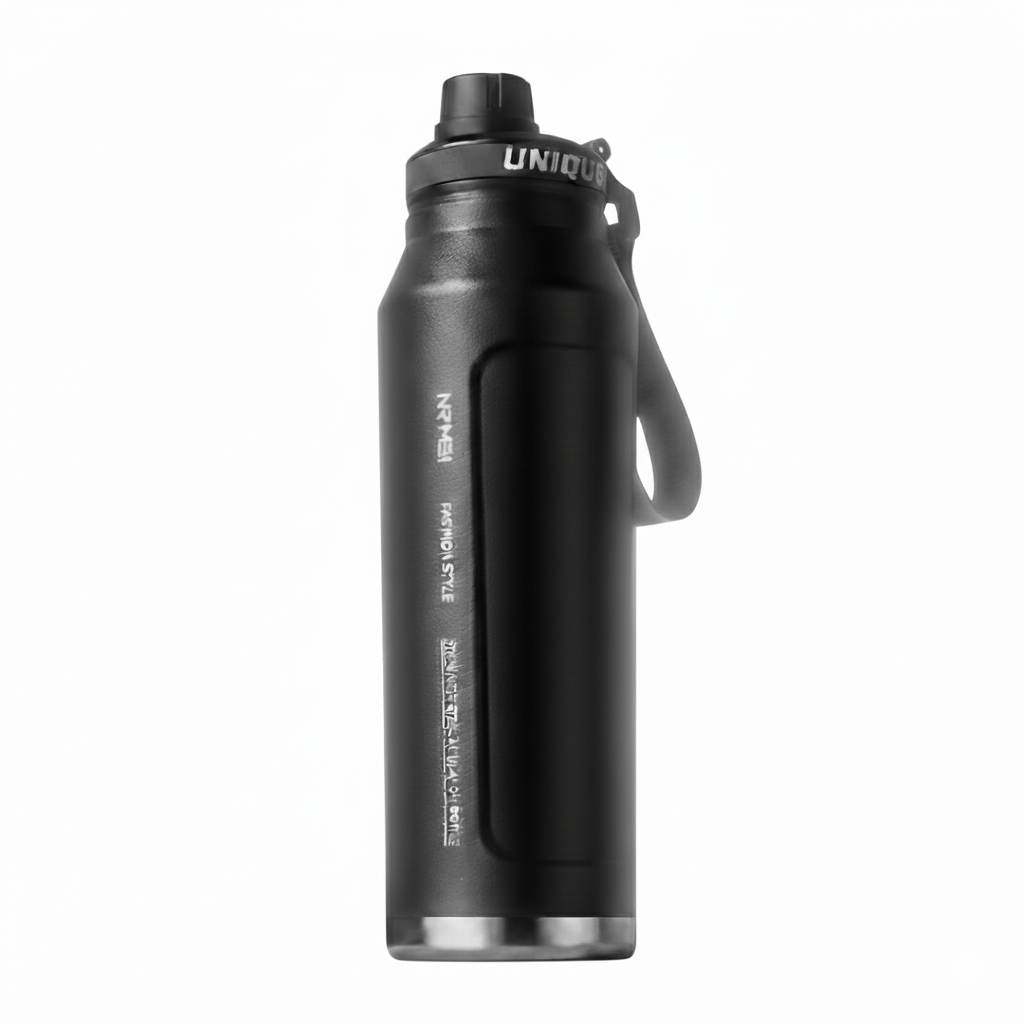 Термос NRMEI с двойной стенкой и вакуумной изоляцией из нержавеющей стали 1000 мл. Черный (2811603038)