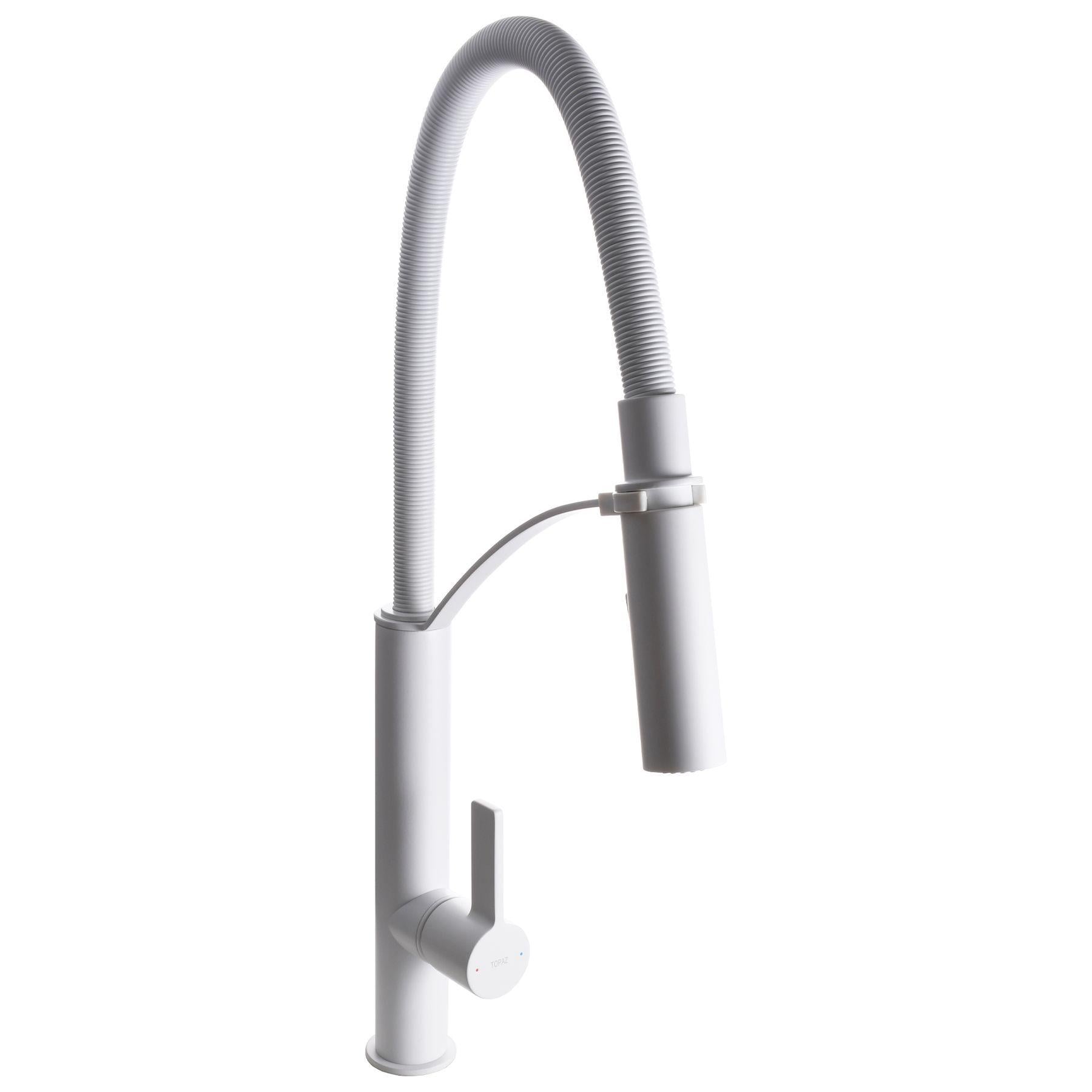 Смеситель для кухни TOPAZ MODERNO TMD 8818-H23-W с лейкой Белый матовый (000032246)