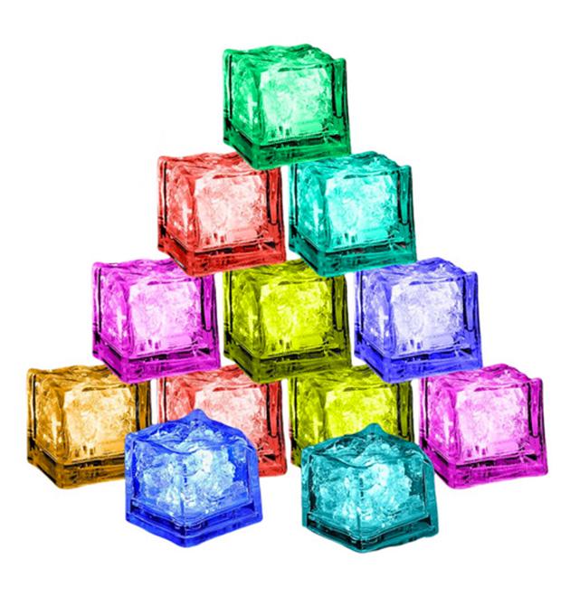 Набор Кубики для купания детей и напитков полихромные 12 шт. Прозрачный - фото 1