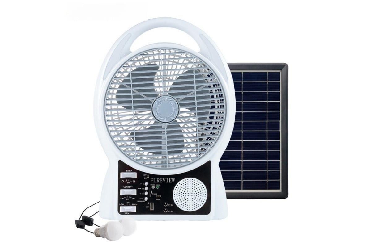 Портативний вентилятор акумуляторний з сонячною батареєю (к920)