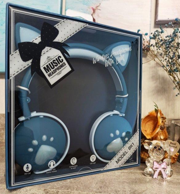 Наушники беспроводные детские CAT ВК-1 LED Синий (26389246) - фото 2 Наушники беспроводные детские CAT ВК-1 LED Синий (26389246) - фото 2
