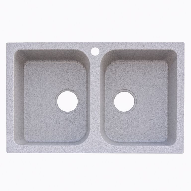 Мойка кухонная Platinum Twin 7648Ds Серый (353381) Мойка кухонная Platinum Twin 7648Ds Серый (353381)