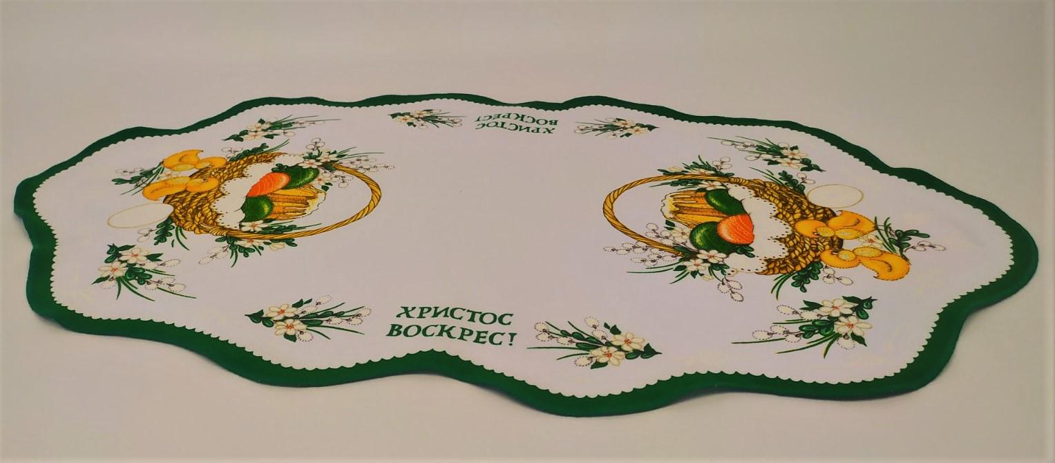 Дорожка пасхальная Print Easter 35х60 см Basket Green White (CN15589) Дорожка пасхальная Print Easter 35х60 см Basket Green White (CN15589)