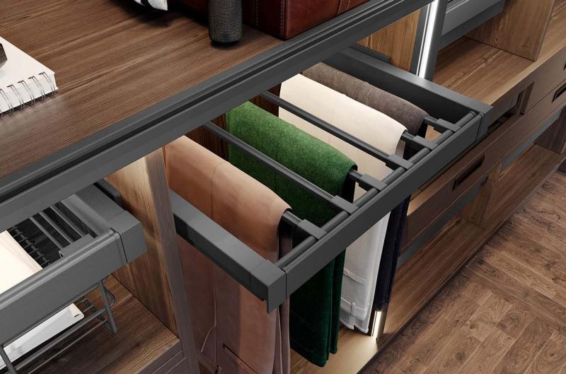 Вішак для брюк GTV Elite з дотягом повного висуву 800 мм Графіт (WG-WSPOD80-60) - фото 2