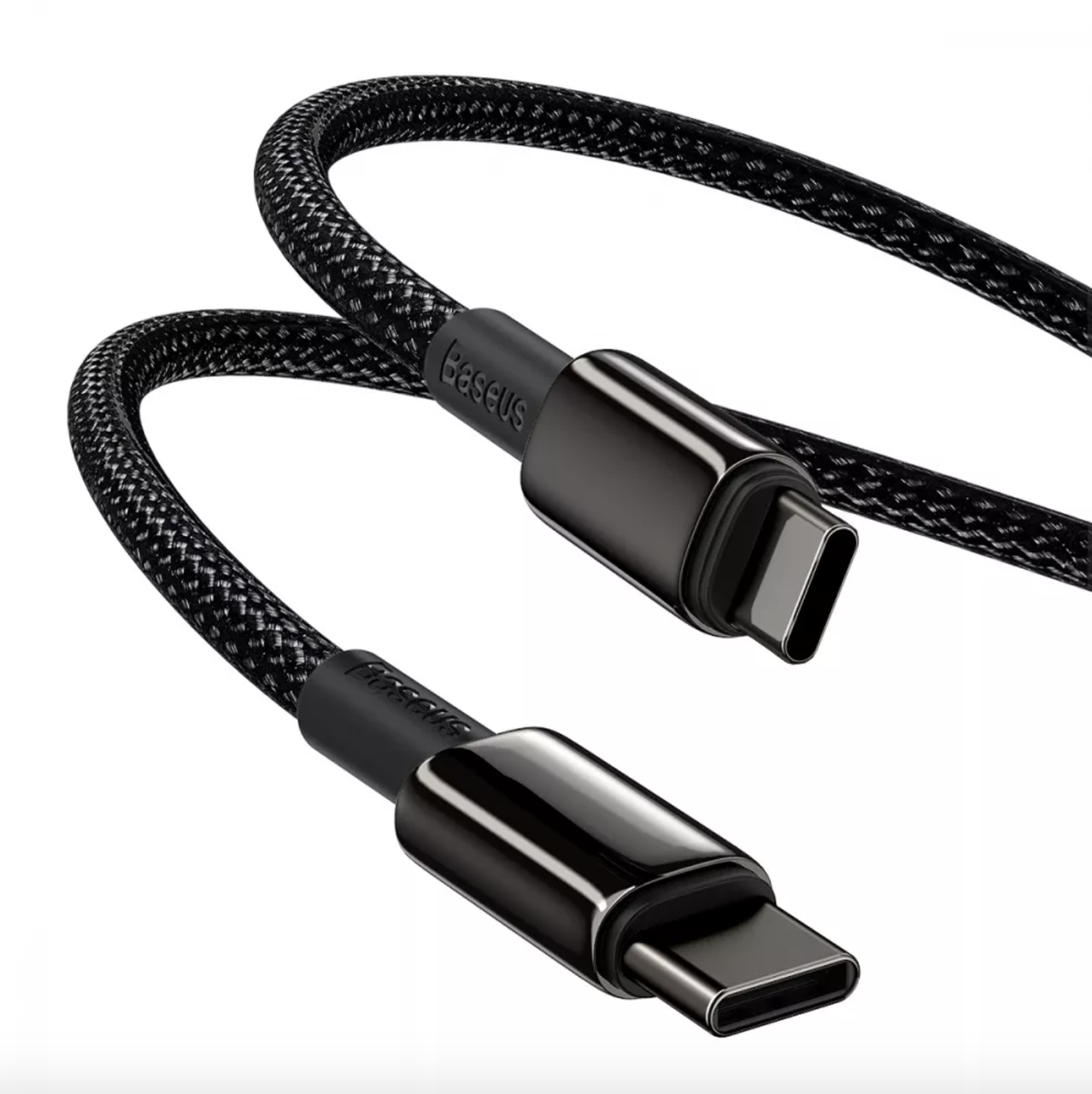 Кабель синхронизации Baseus Tungsten Gold Type C to Type C 100 W 1 м Black - фото 3