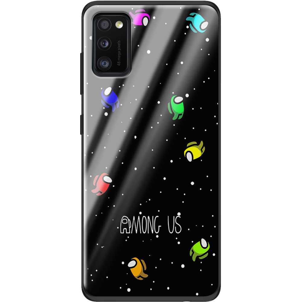 Чехол Boxface Samsung A415 Galaxy A41 Among Us Invisible Черный силикон со стеклом (39755-bk76-40092)