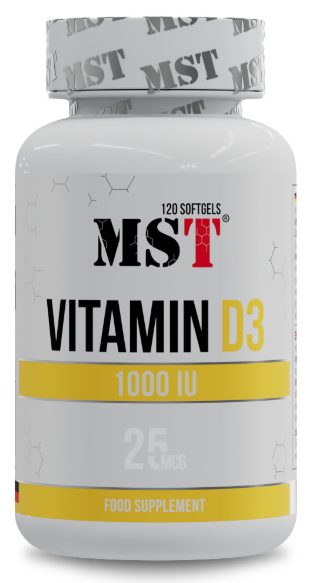 Витамин Д3 холекальциферол MST Vitamin D3 1000 МЕ 120 софтгелей Витамин Д3 холекальциферол MST Vitamin D3 1000 МЕ 120 софтгелей