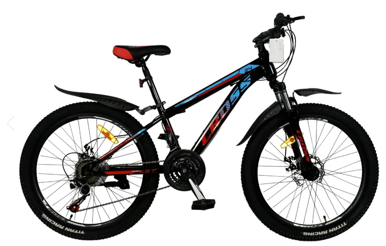 Велосипед Fast от 125 см 24" 12" Black/Blue/Red (9c0f57ec)