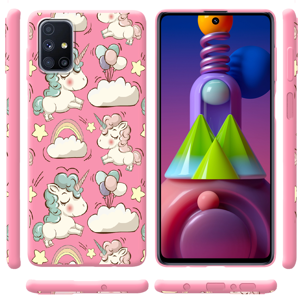 Чохол Boxface Samsung M515 Galaxy M51 Unicorns Рожевий силікон (40937-cc2-42165) - фото 2