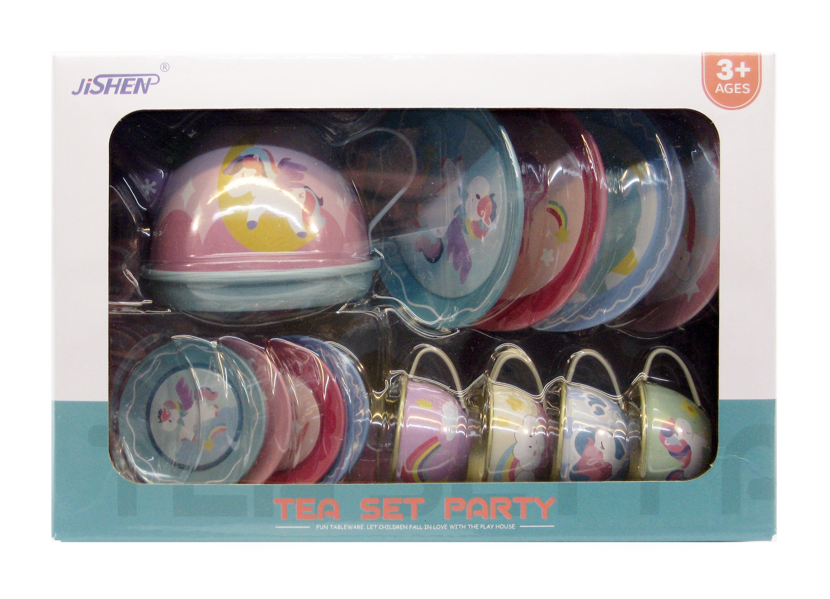 Игрушечная металлическая посуда 86-22 чайный сервиз - фото 4