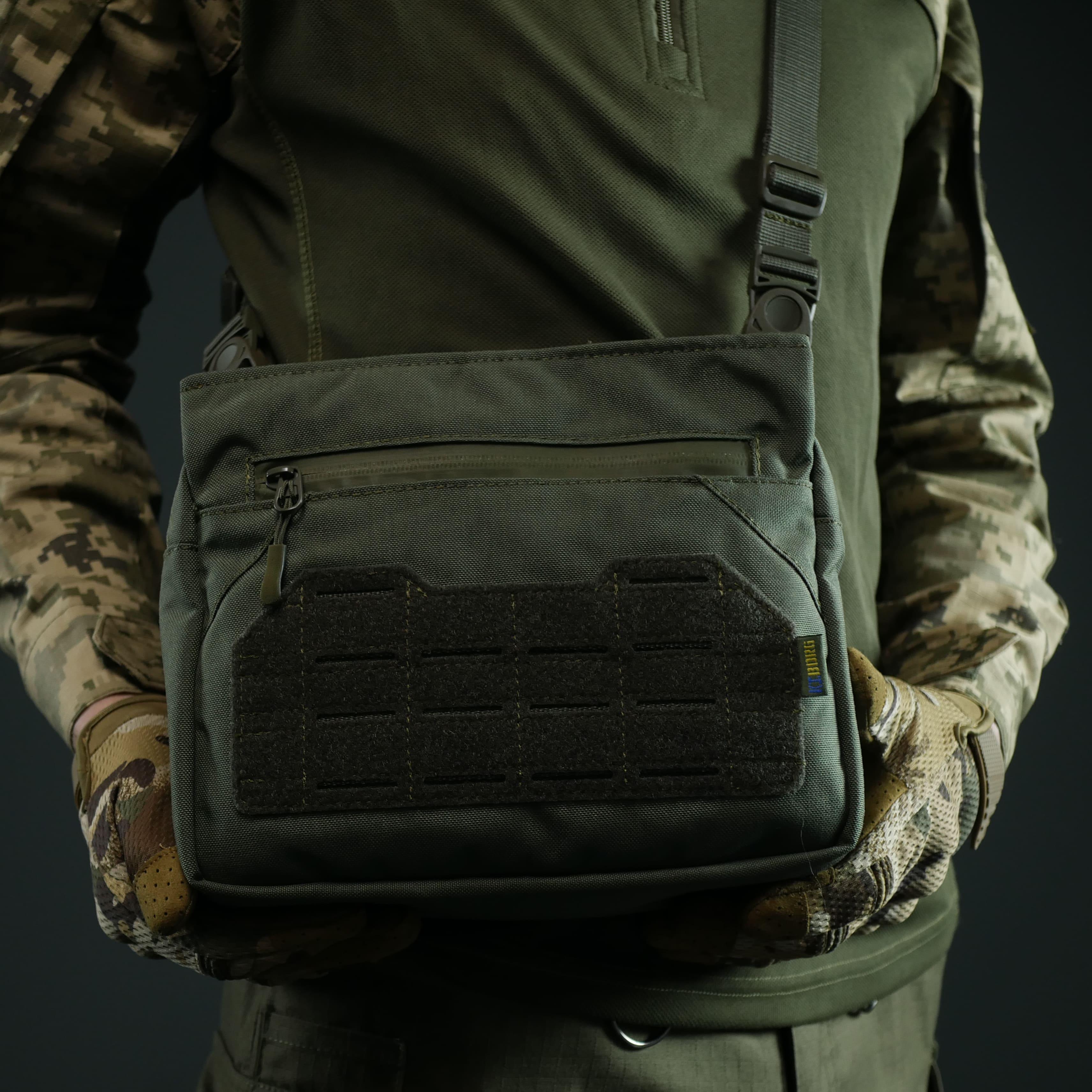 Сумка мужская через плечо Хаки - фото 13